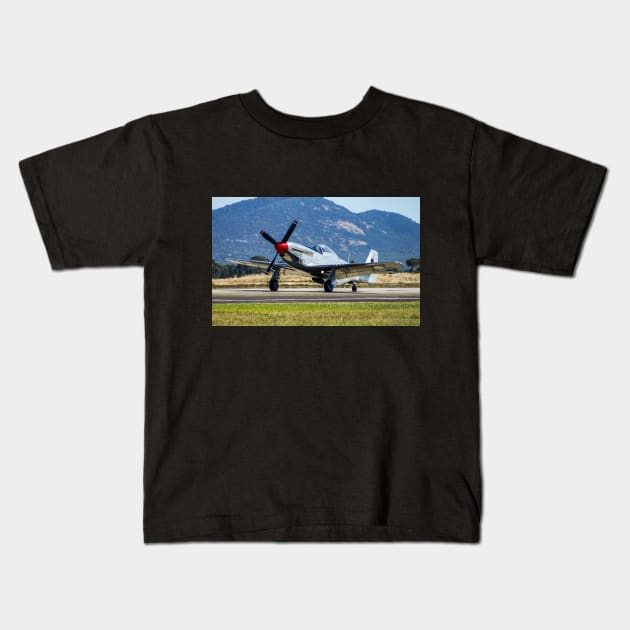 P-51 Mustang Kids T-Shirt by Upbeat Traveler